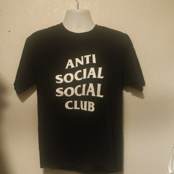 Anti Social Social Club Black Crew Neck Tee - Picture 1 of 3